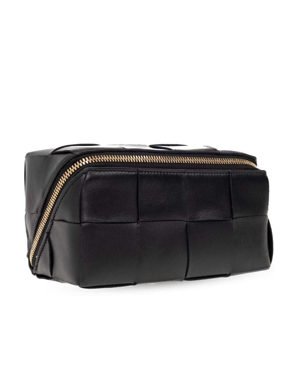 Bottega Veneta Black Zip-Up Wash Bag