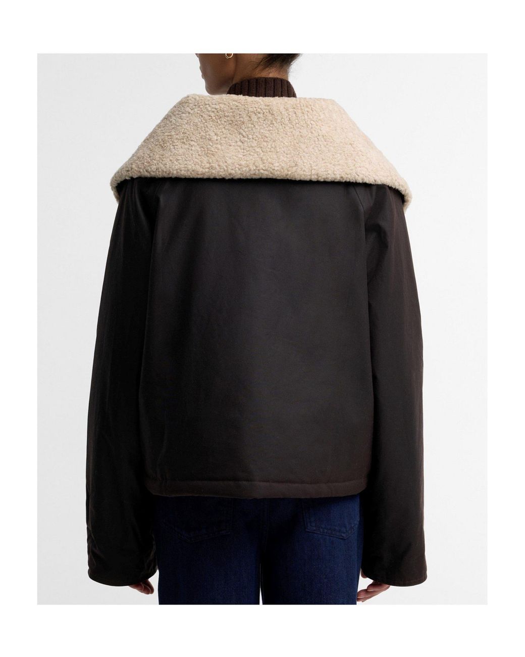 Barbour Black Cropped Woven Jacket