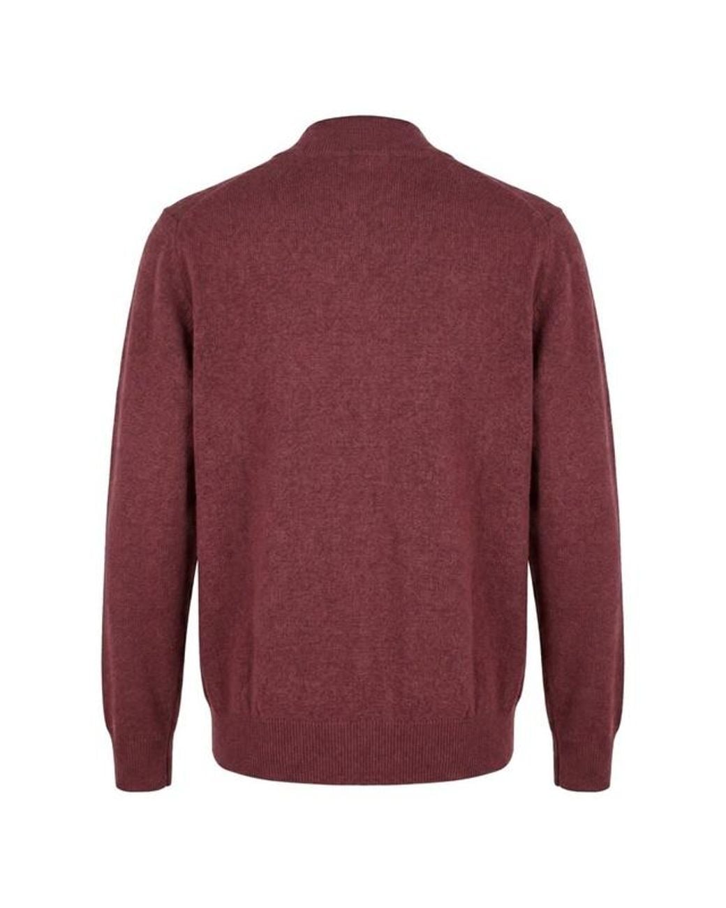 Brunello Cucinelli Red Cashmere Sweater With Half Zip for men