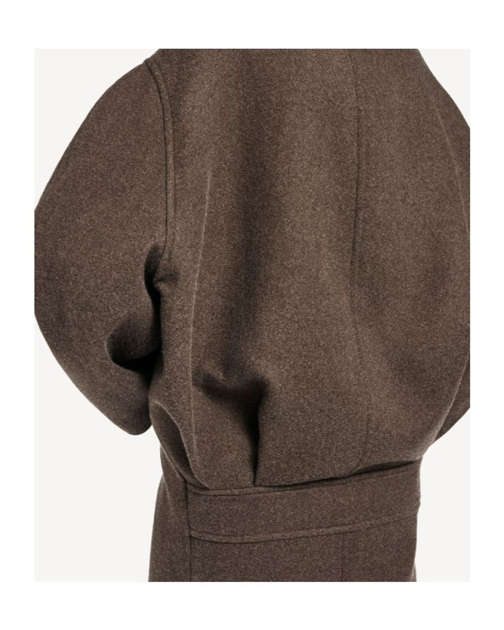 Balenciaga Brown Long Cocoon Coat