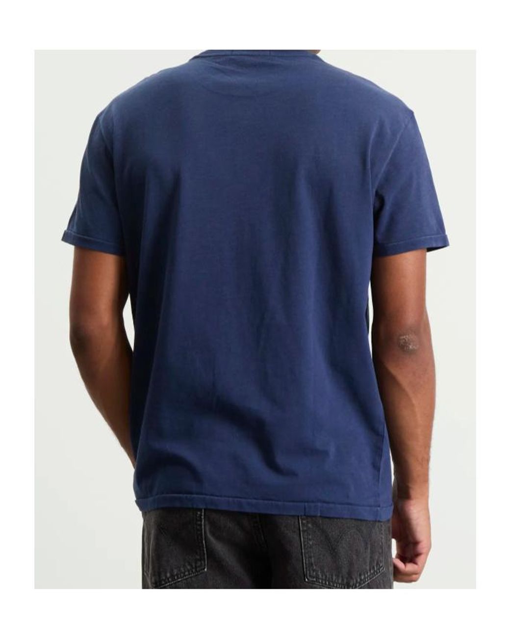 Polo Ralph Lauren Blue Logo Printed Crewneck T-Shirt for men
