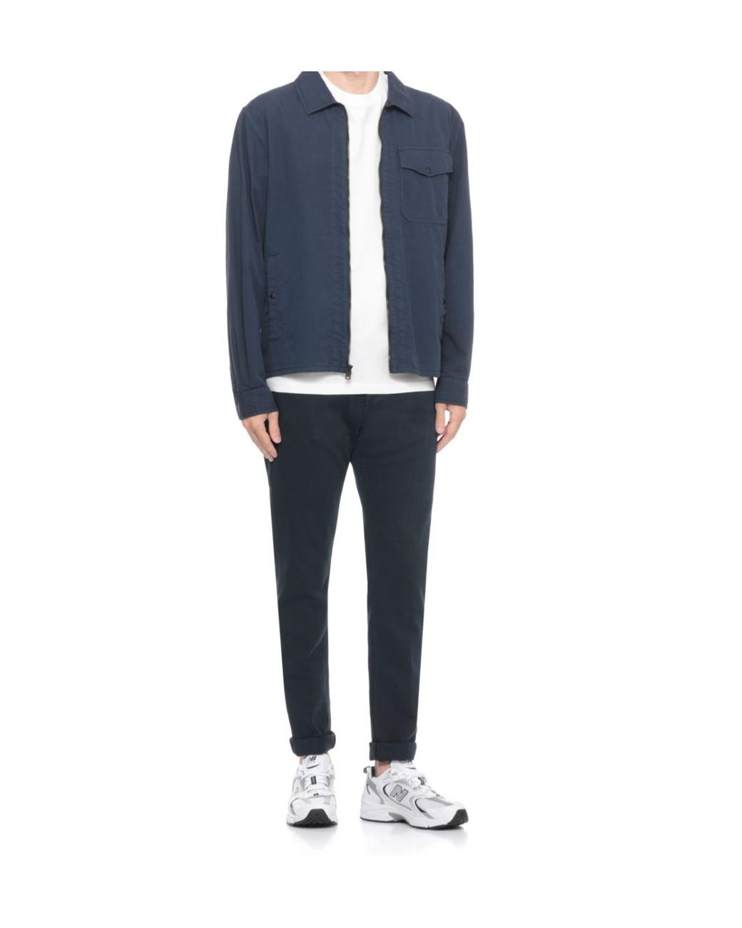 Dondup Blue Turn-Up Hem Jeans for men