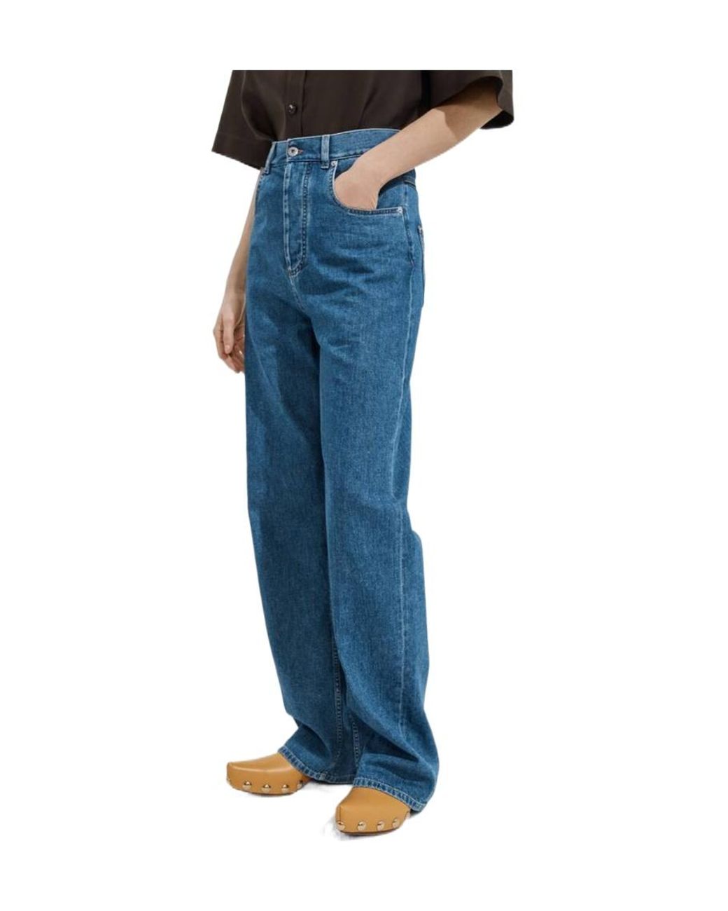 Bottega Veneta Blue Wide Leg Jeans