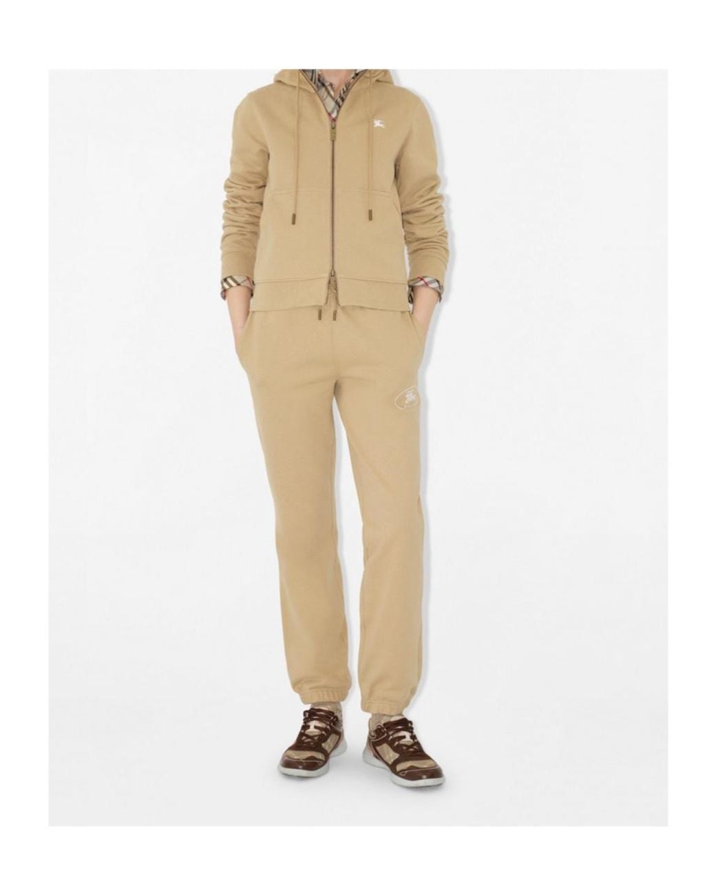 Burberry Natural Logo Embroidered Drawstring Pants