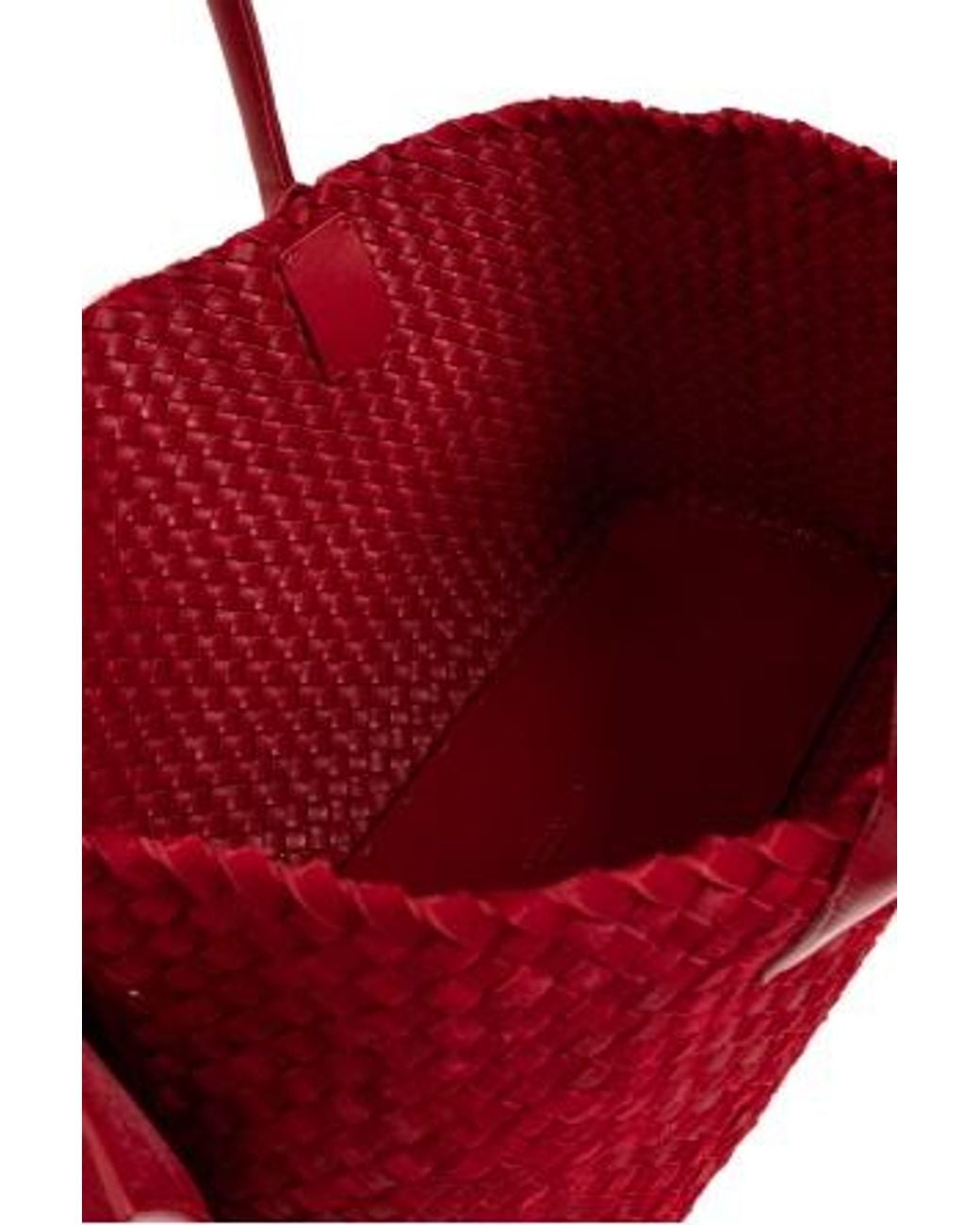 Bottega Veneta Red Woven Handbag