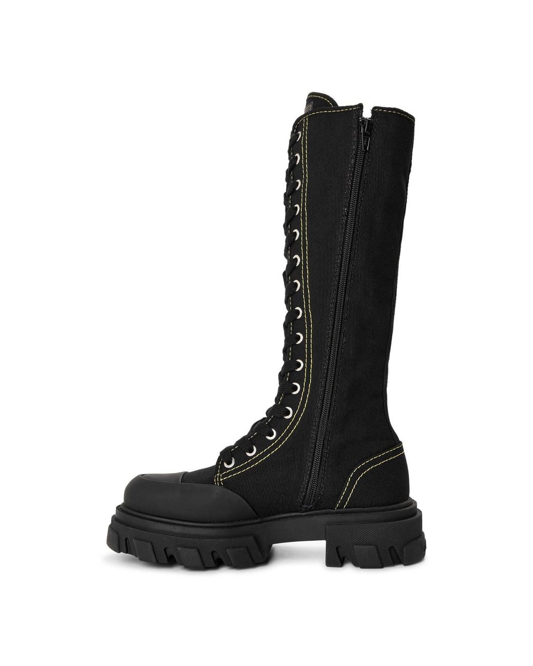 Ganni Chunky High Martin Boot in Black | Lyst