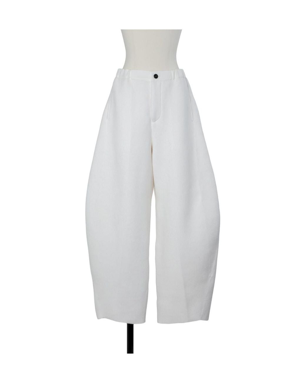Sacai White High Waist Tapered Pants