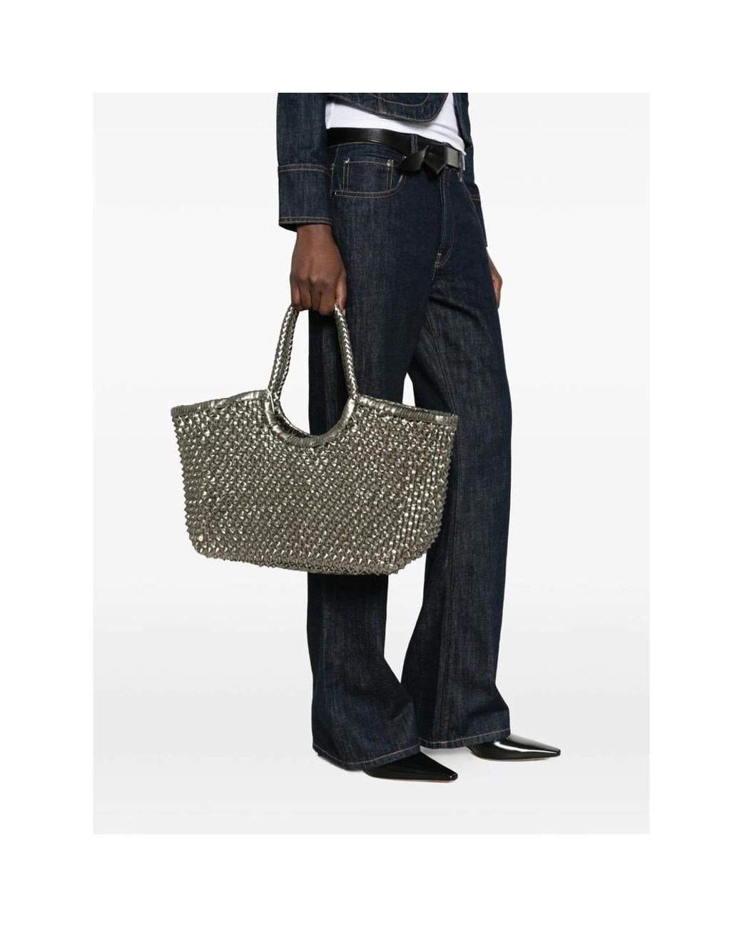 Dragon Diffusion Gray Double-Handle Handbag