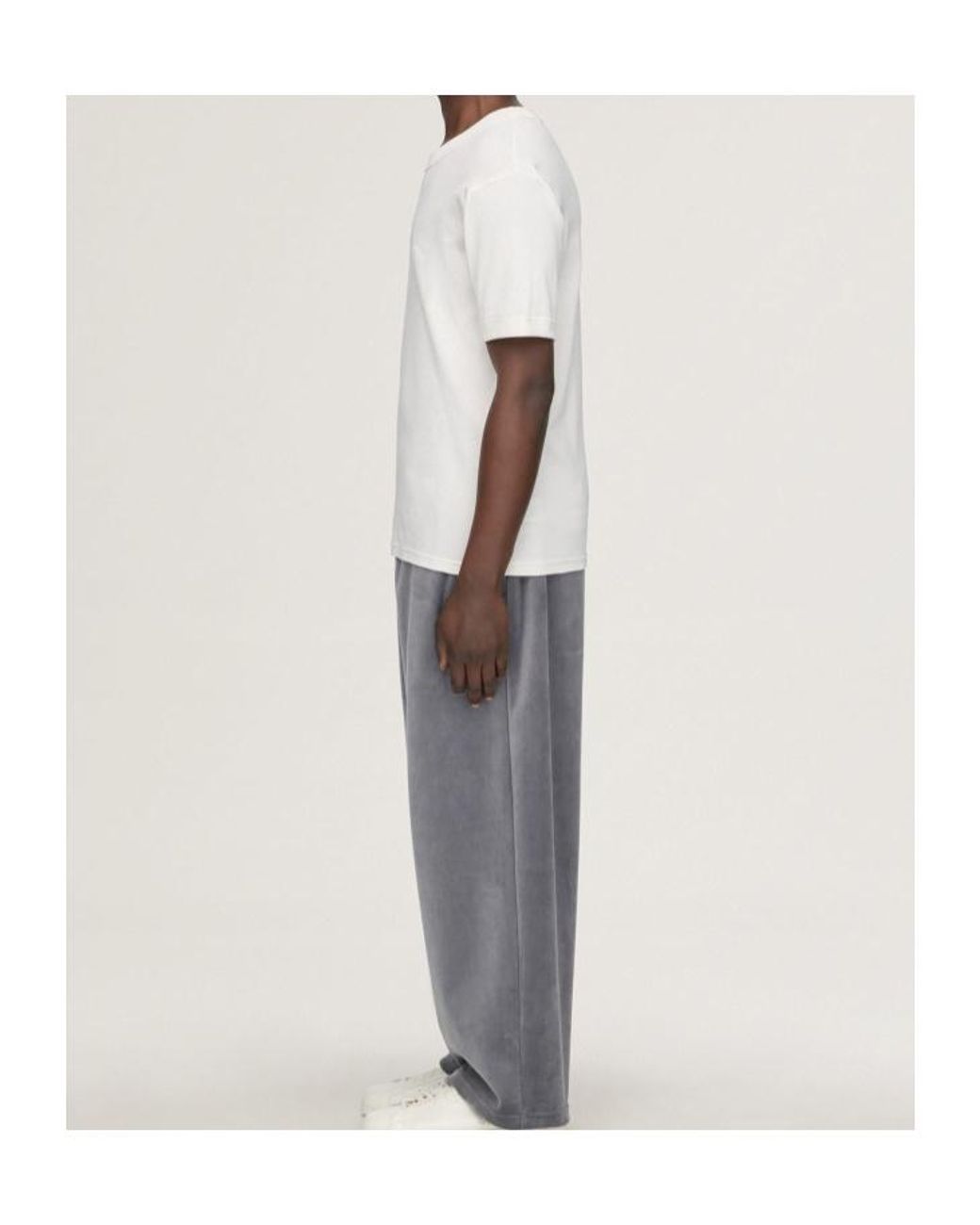 Y-3 Gray Velvet Corduroy Track Pants for men