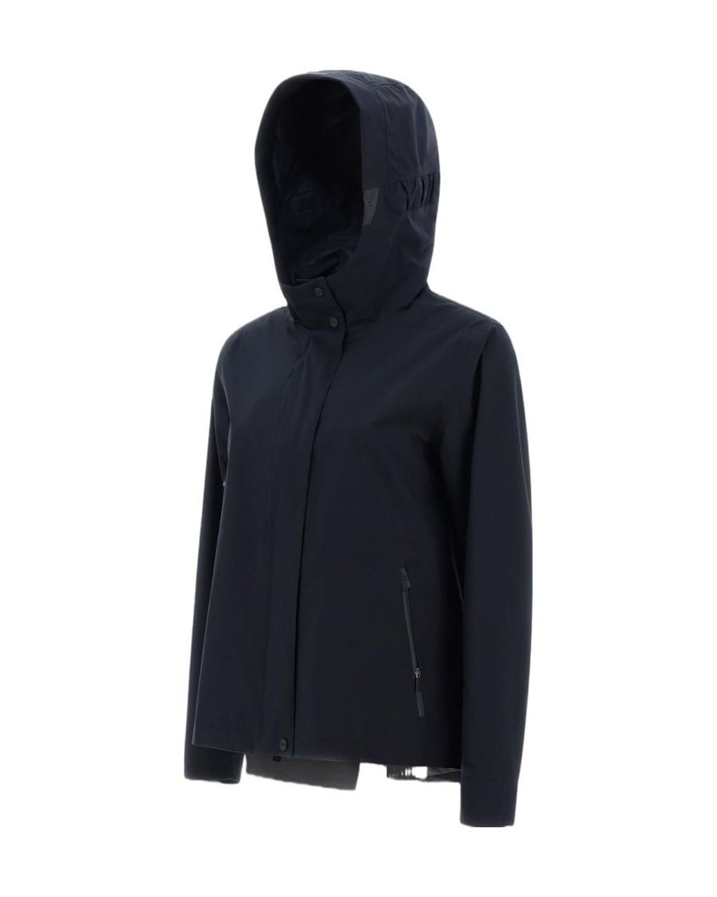 Herno Blue Long-Sleeved Hooded Jacket