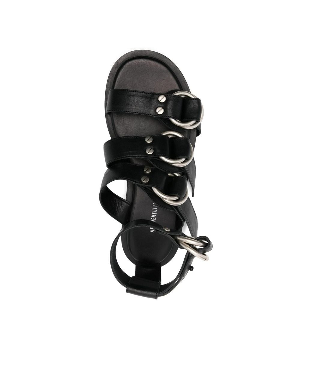 Ann Demeulemeester Black Leather Sandals