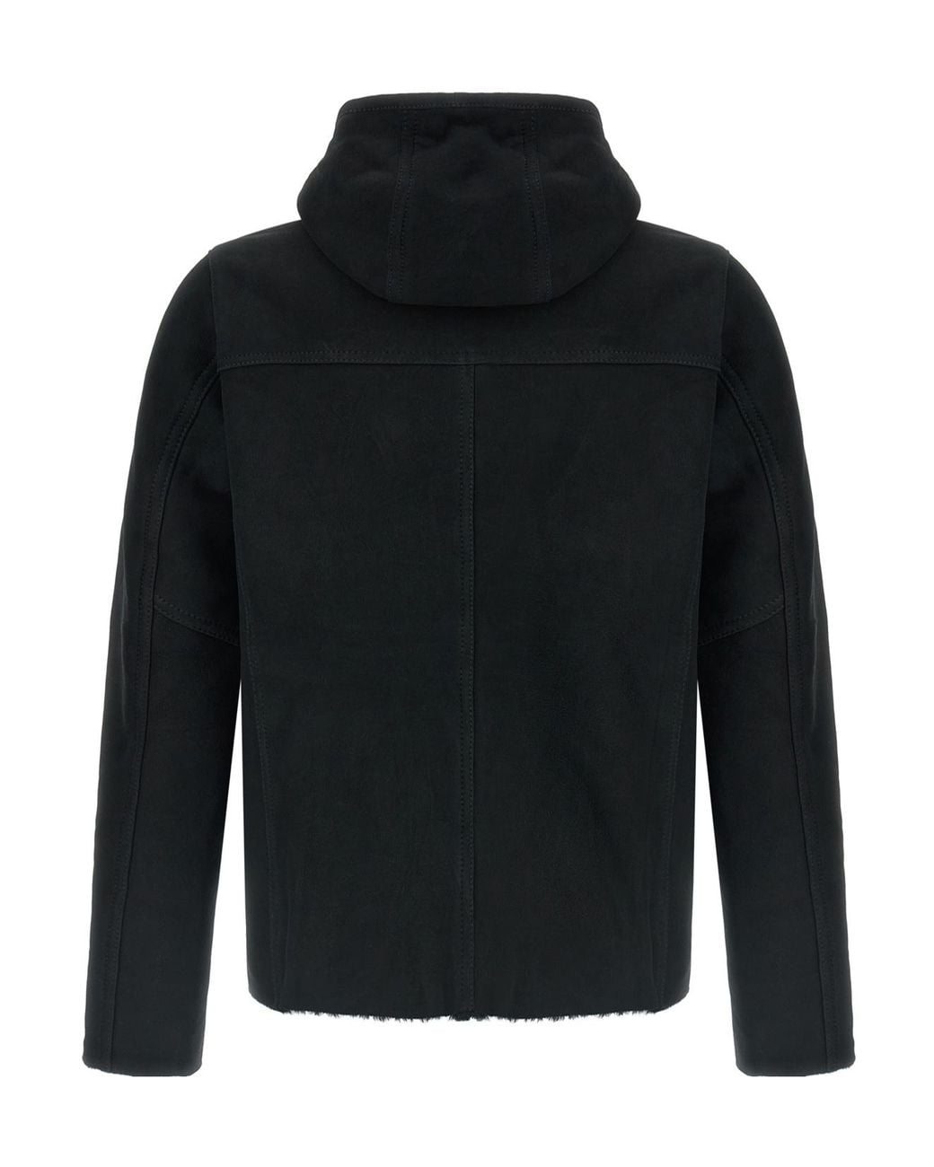 Giorgio Brato Black Suede Hooded Jacket for men
