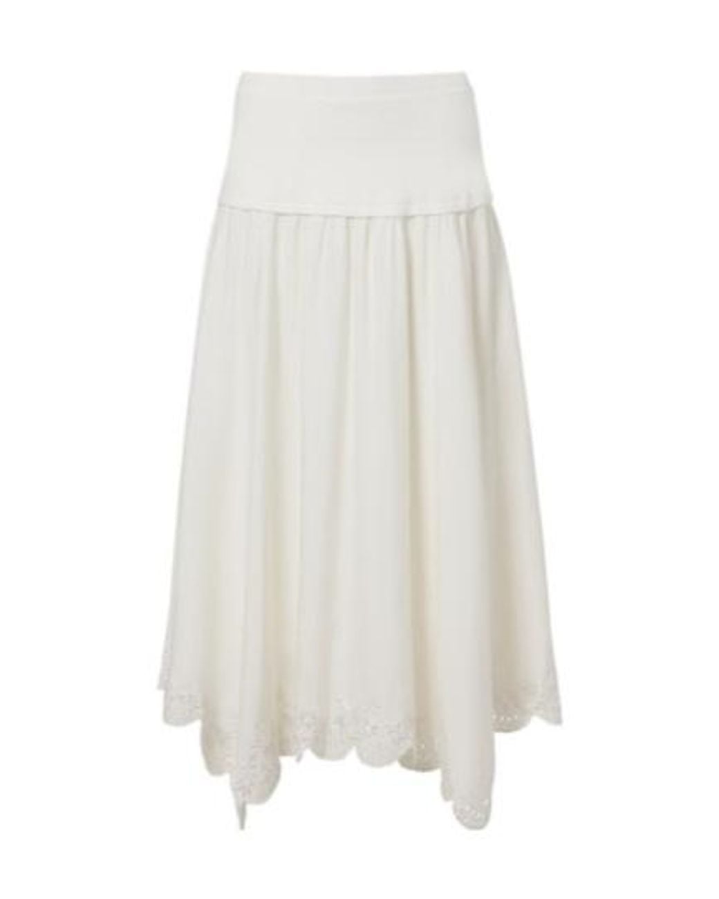 Jonathan Simkhai White Haven Linen-Blend Midi Skirt