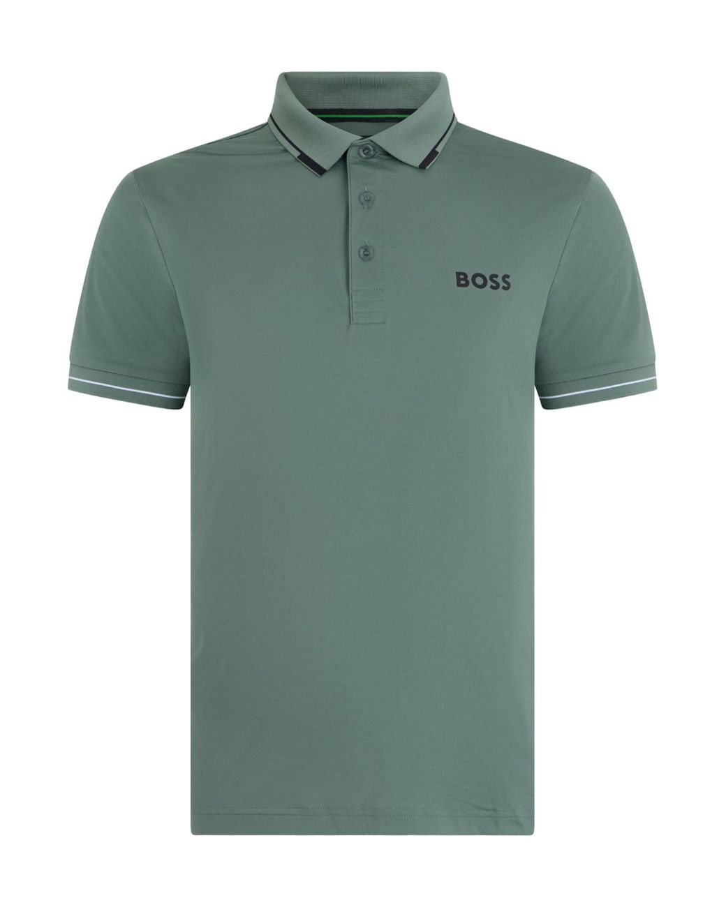 Boss Blue Boss Logo Trim Polo Shirt for men