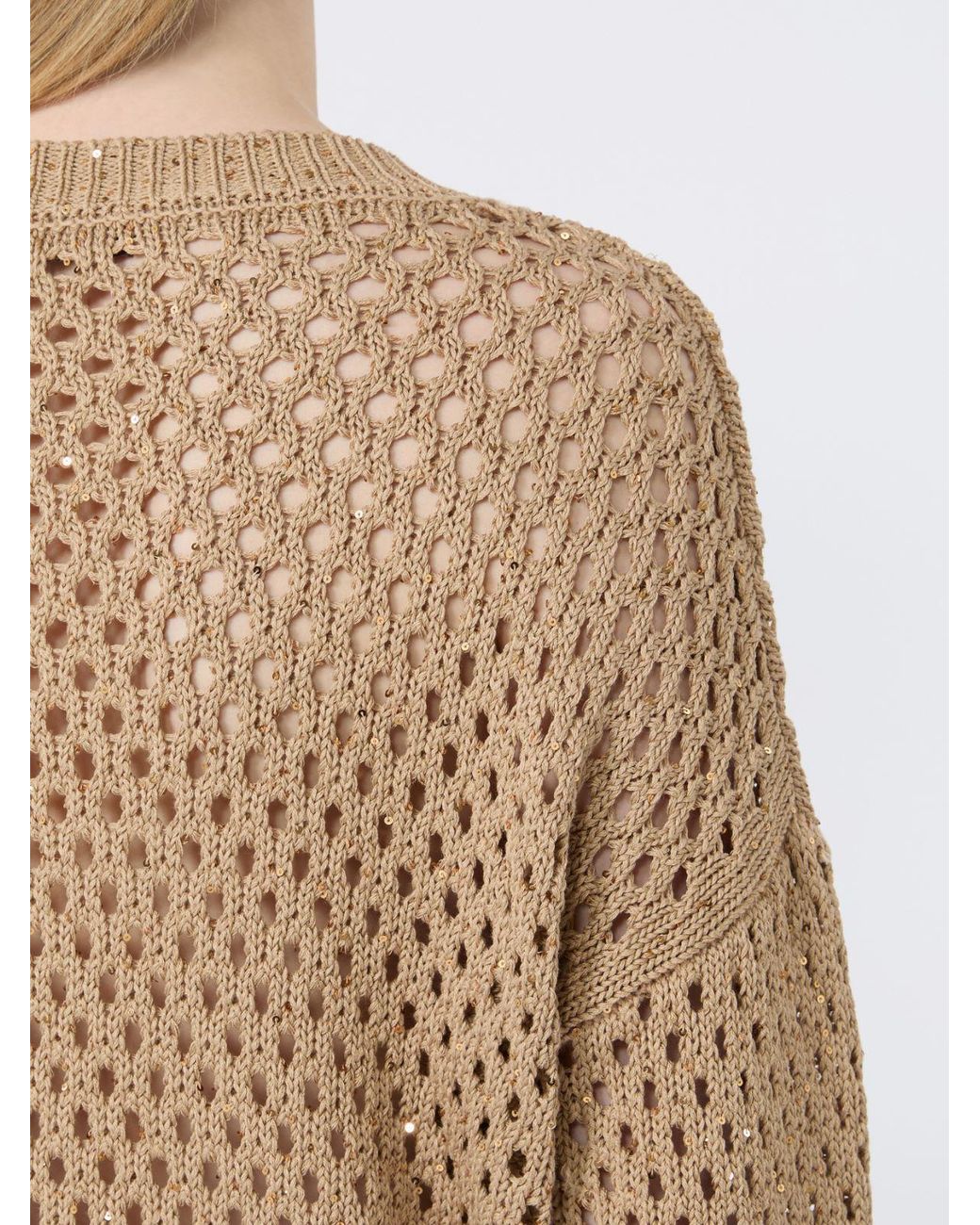 Max Mara Natural Studio Mstgeyser Sequinned Boxy Jumper