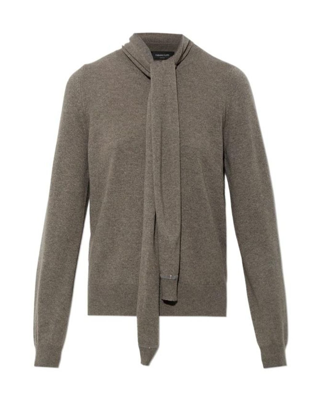 Fabiana Filippi Gray Long-Sleeved Sweater