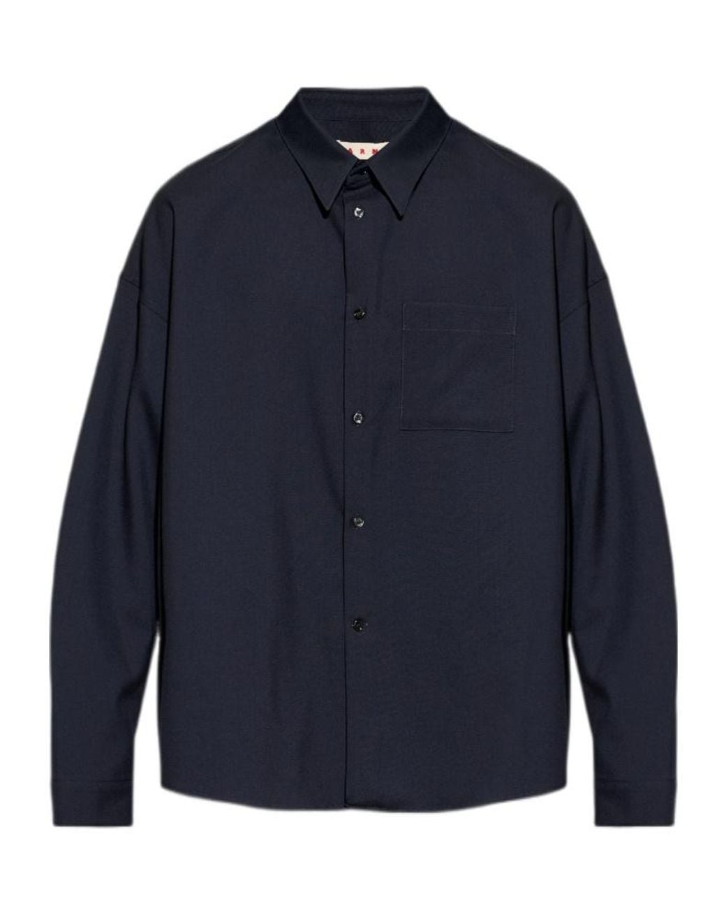 Marni Blue マルニ オーバーサイズ ポケットシャツ for men