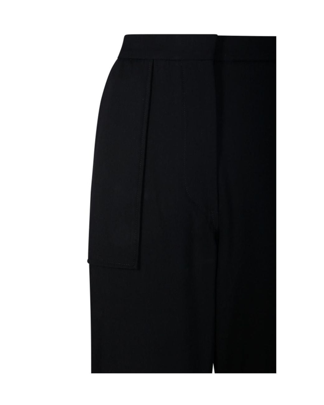 Ganni Black Twill Suiting Cargo Trousers