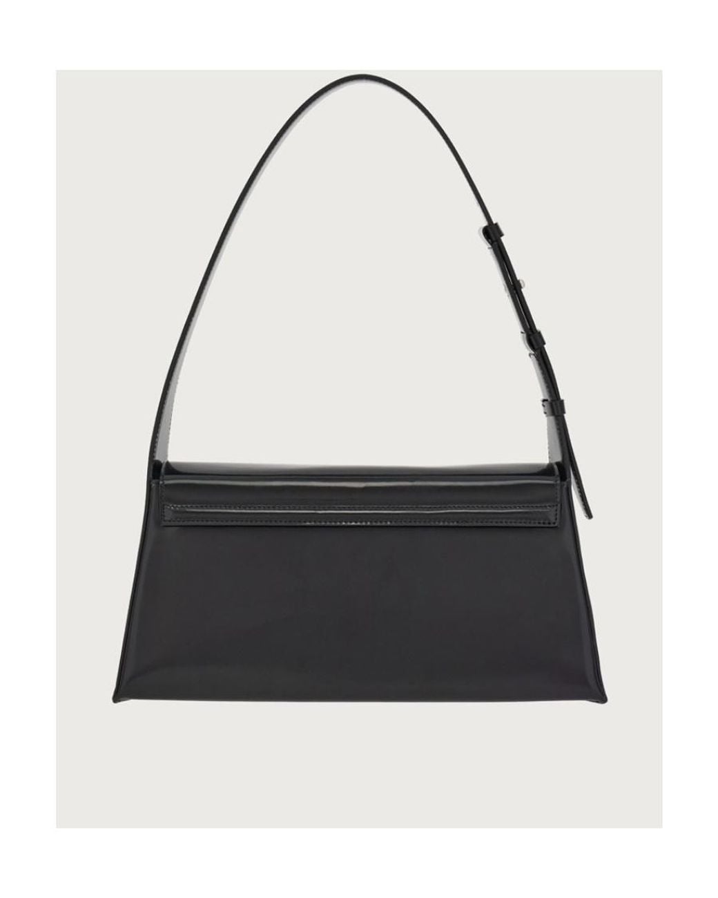 Ferragamo Black Ferragamo Geometric Logo Engraved Shoulder Bag