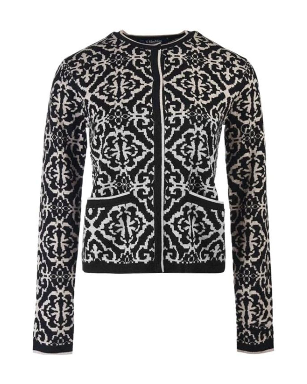 Max Mara Black Round-Collar And Long-Sleeved Sweater