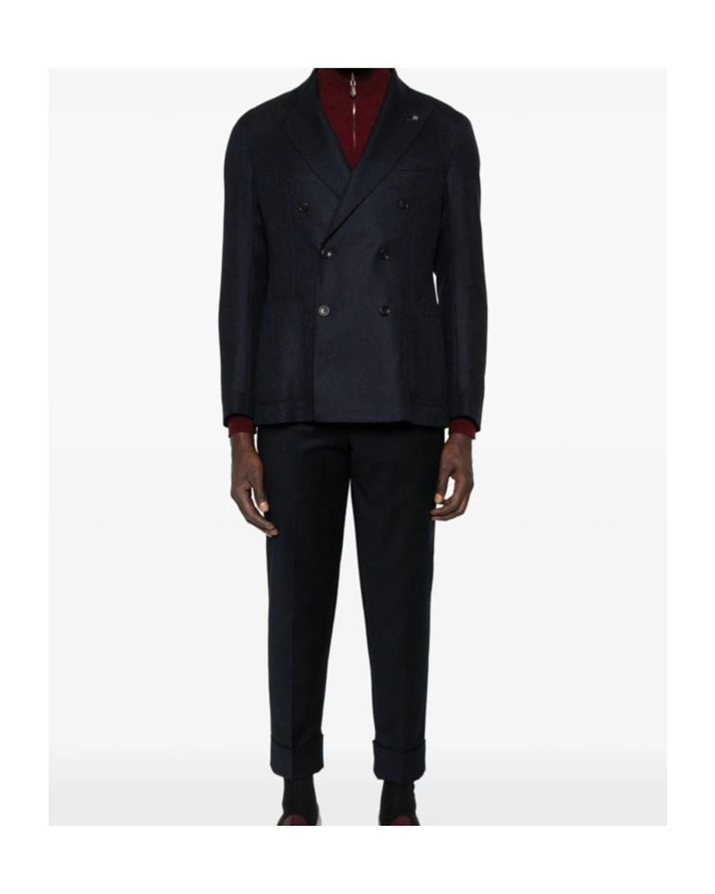 Tagliatore Blue Long-Sleeved Suit Jacket for men