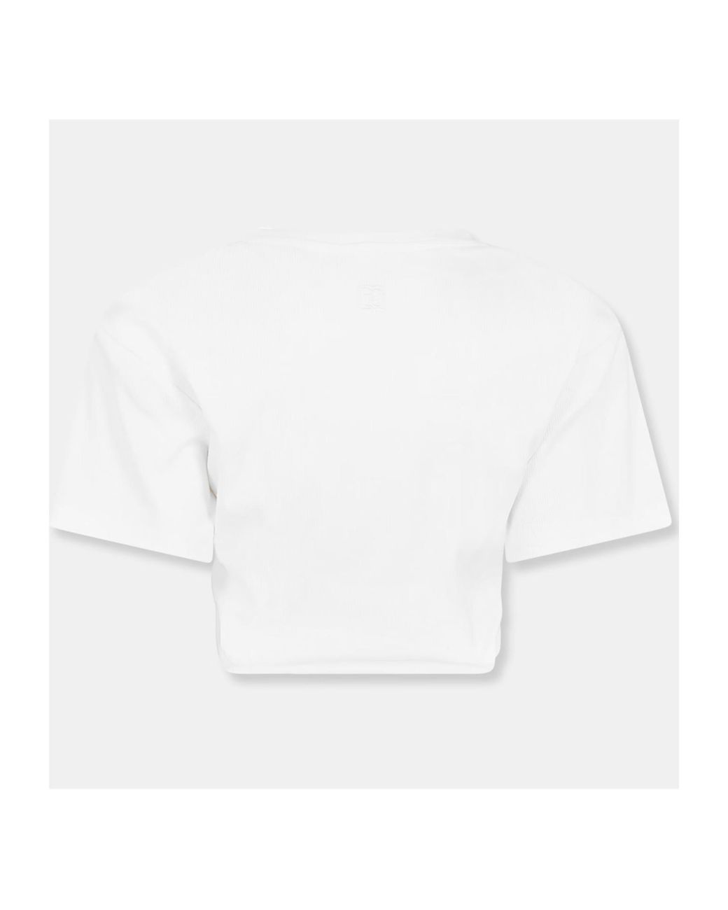 Magda Butrym White Knotted Crop Top