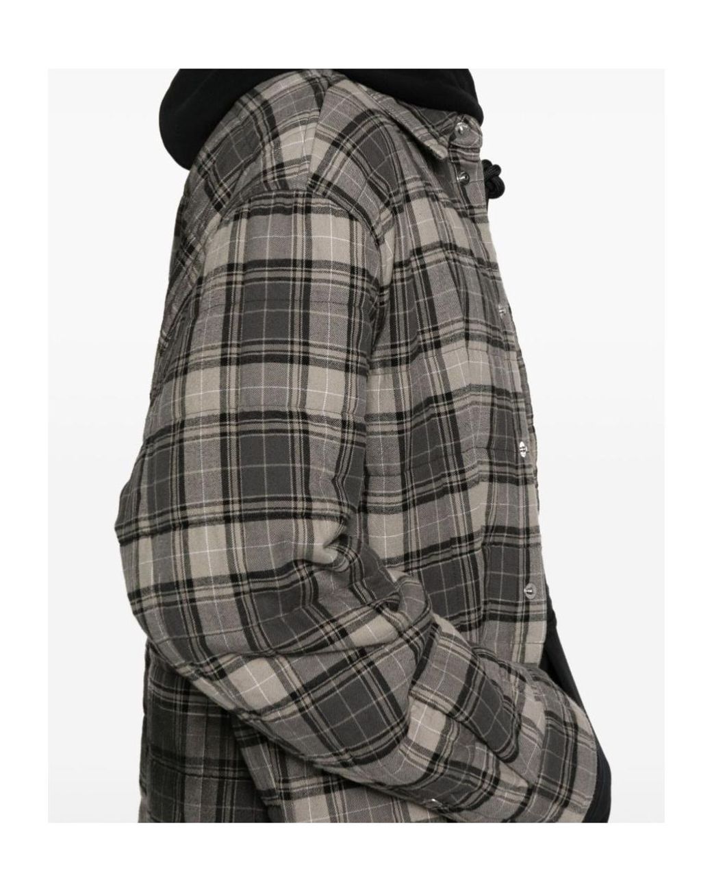 Off-White c/o Virgil Abloh Gray Checked Button-Up Shirt for men