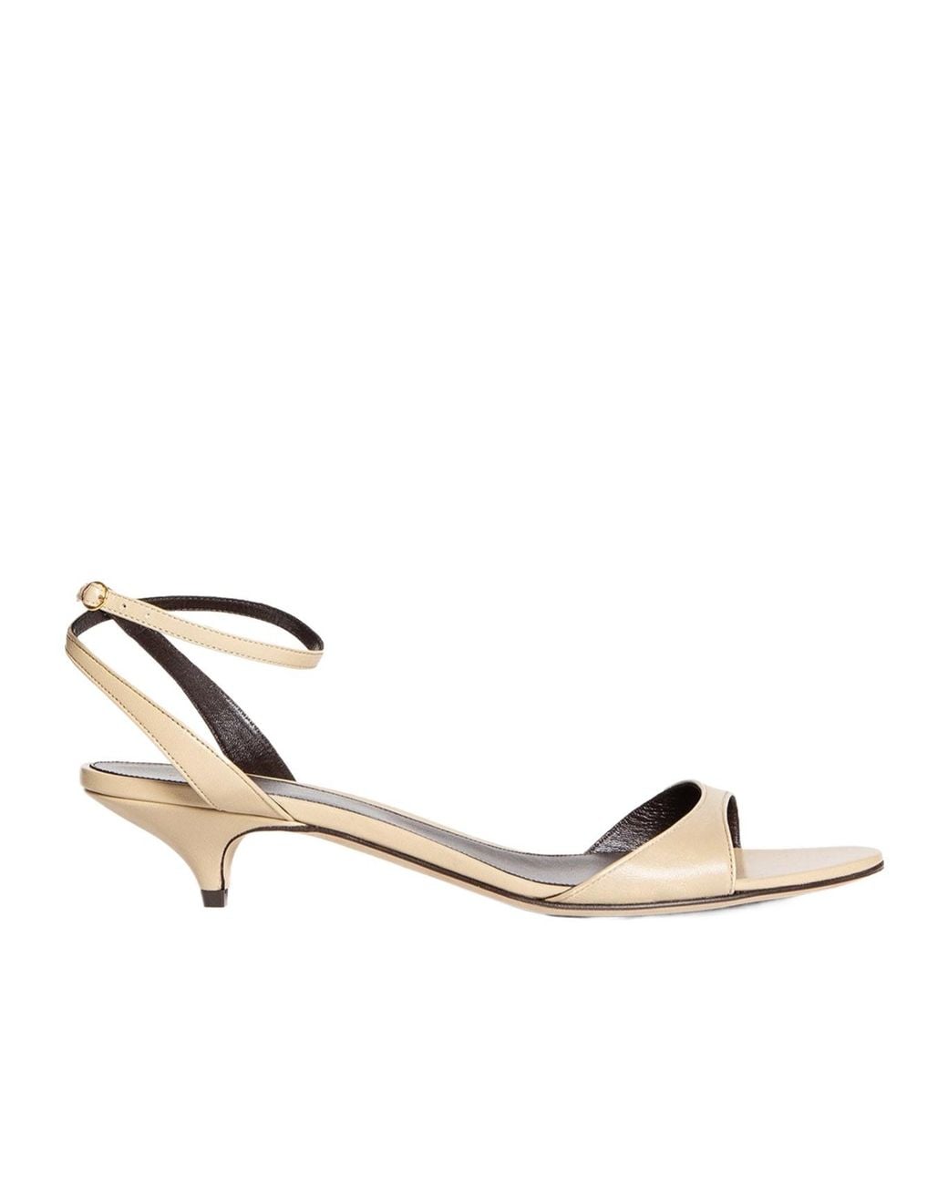 The Row Natural Round-Headed High-Heeled Sandals