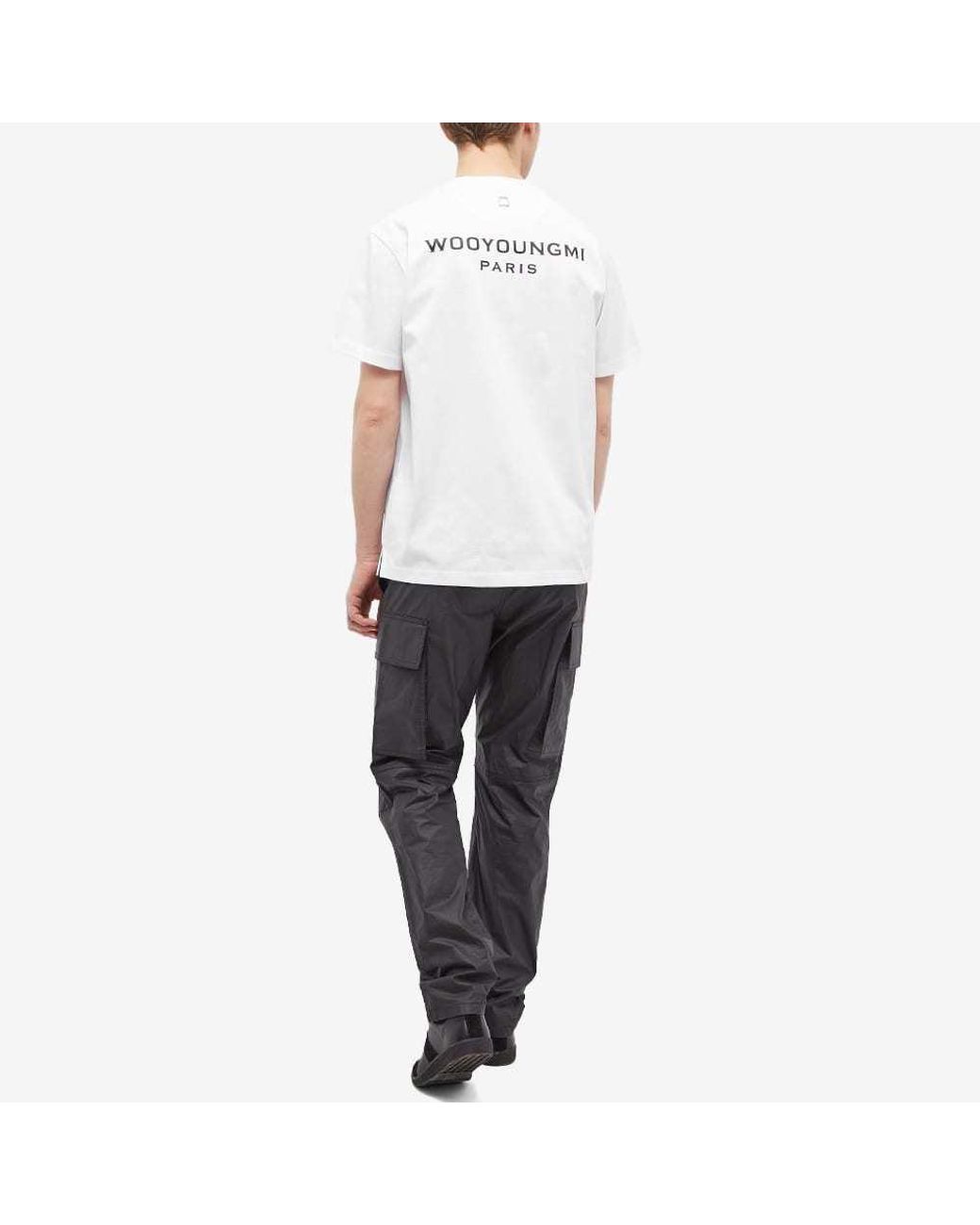 Wooyoungmi White Logo-Patch T-Shirt for men