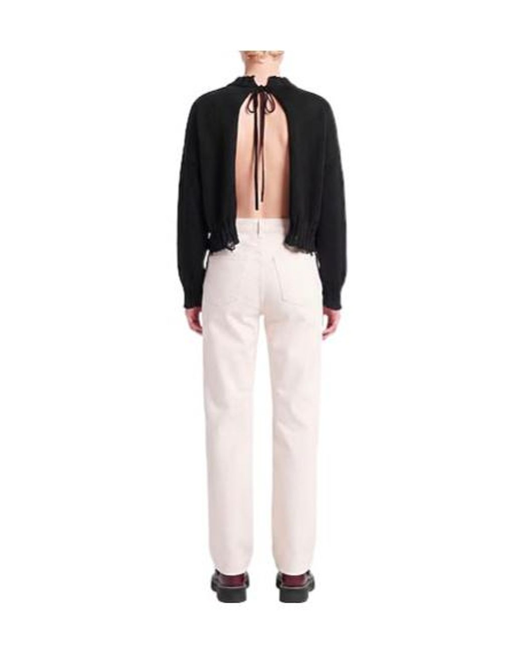Marni Black Solidcolor Mediumweight Knit Sweater