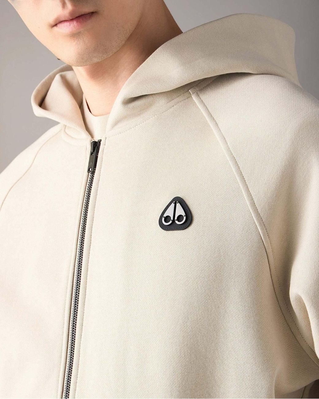 Moose Knuckles Natural Yul Zip-Up Hoodie for men