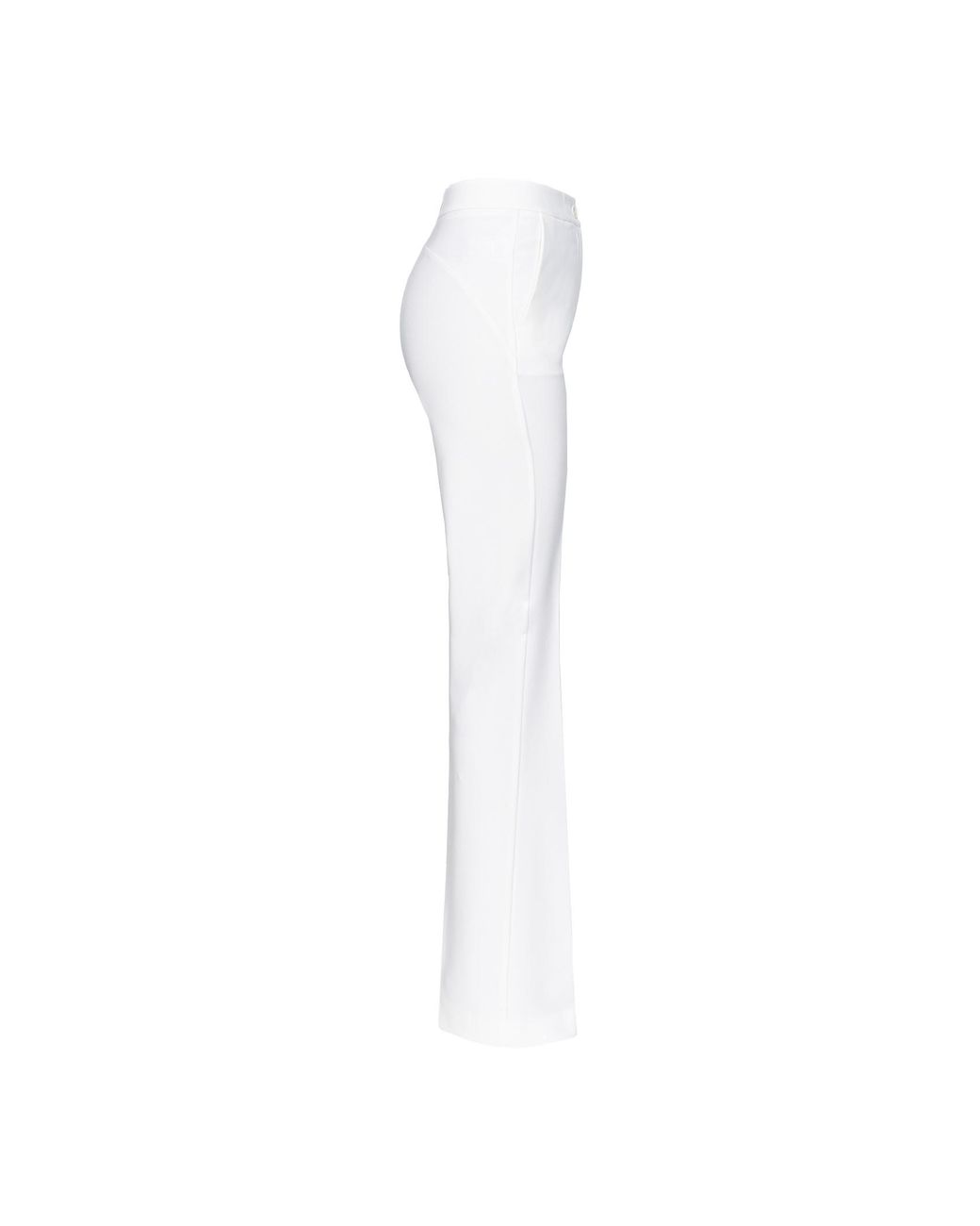 Pinko White Straight-Leg Slim-Fit Trousers
