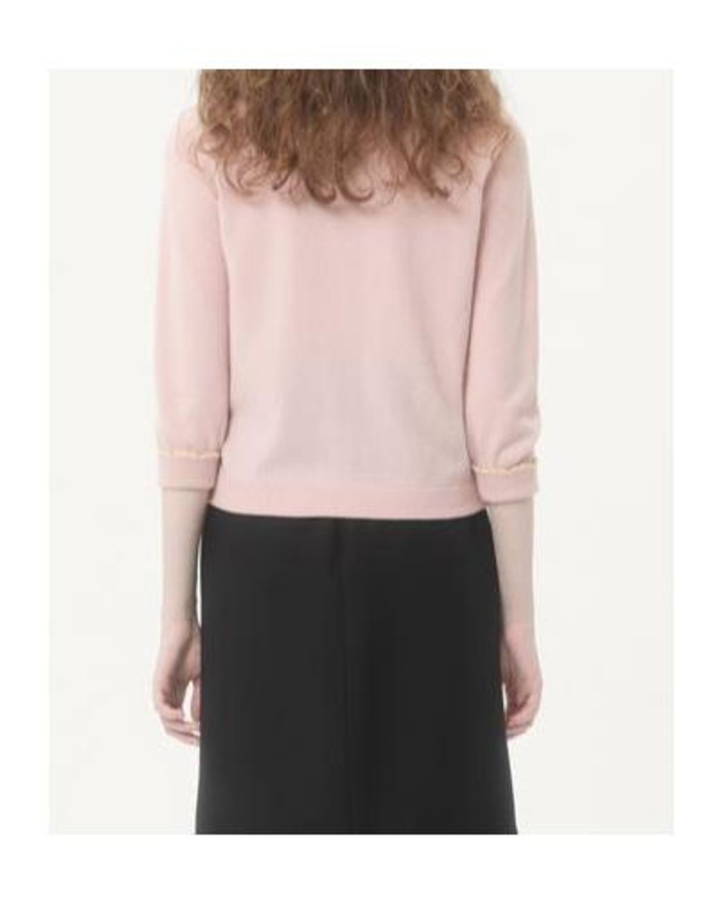 Valentino Pink Lace Embellished Button-Up Cardigan