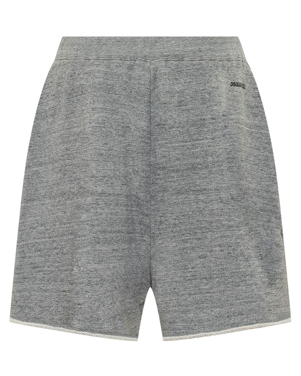 DSquared² Gray Iconique Big-Fit Shorts for men