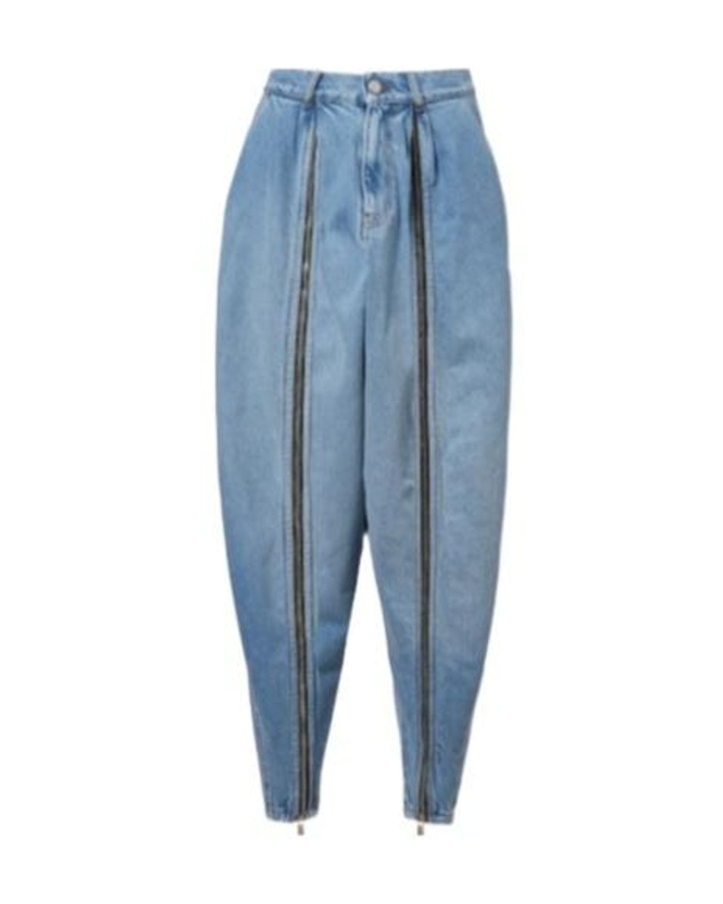 Coperni Blue Front-Slit Balloon Jeans