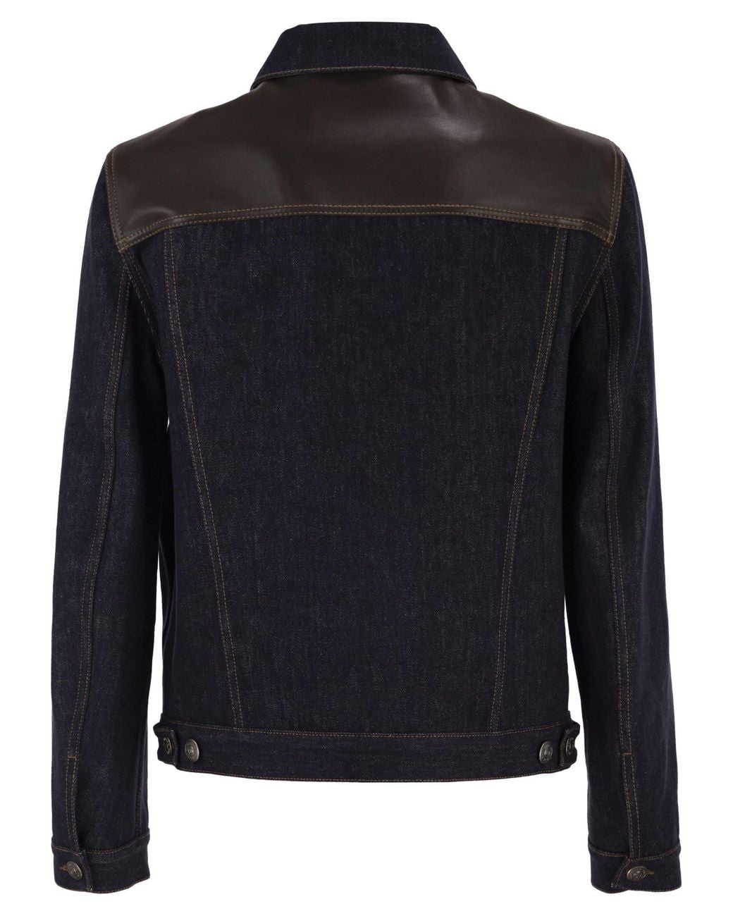 Brunello Cucinelli Blue Paneled No-Fade Denim Four-Pocket Jacket for men