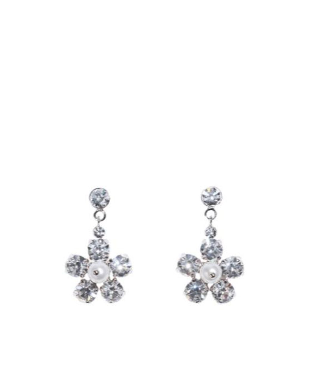 Simone Rocha White Drop Earrings
