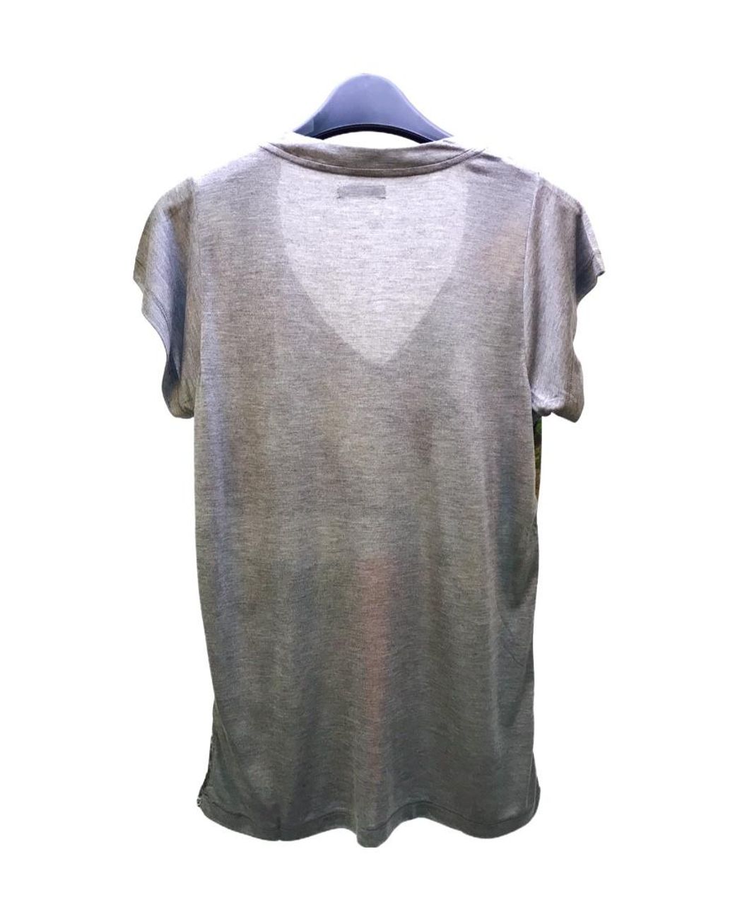 Iceberg Blue V-Collar Short-Sleeved T-Shirt