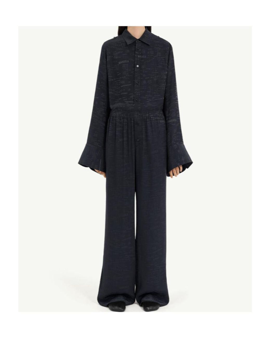 MM6 by Maison Margiela Blue Satin Pants