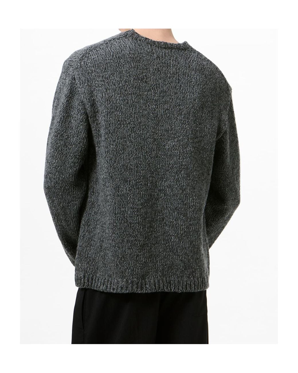 Our Legacy Gray Slub V-Neck Knitted Sweater for men