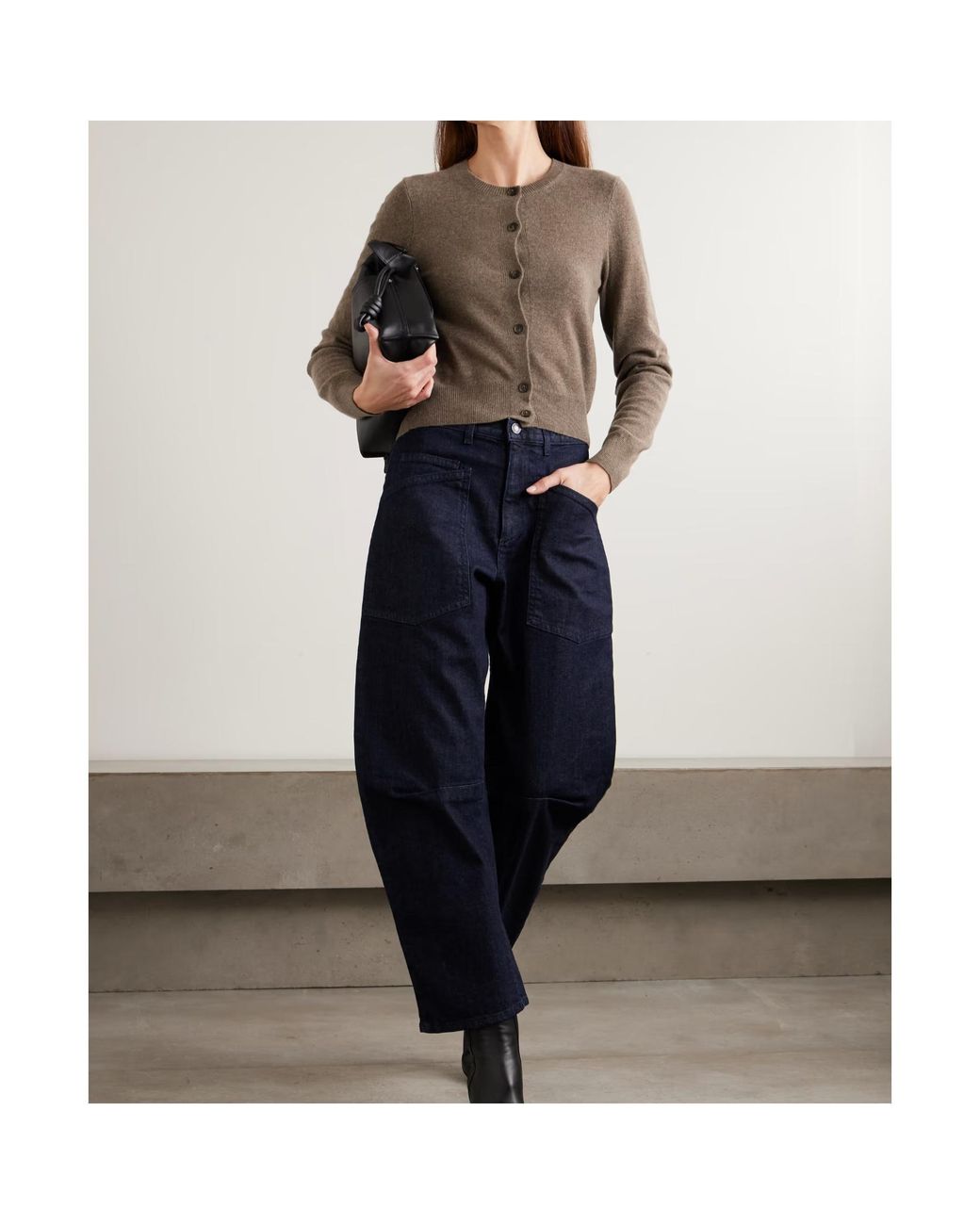 Nili Lotan Brown March Cashmere Cardigan