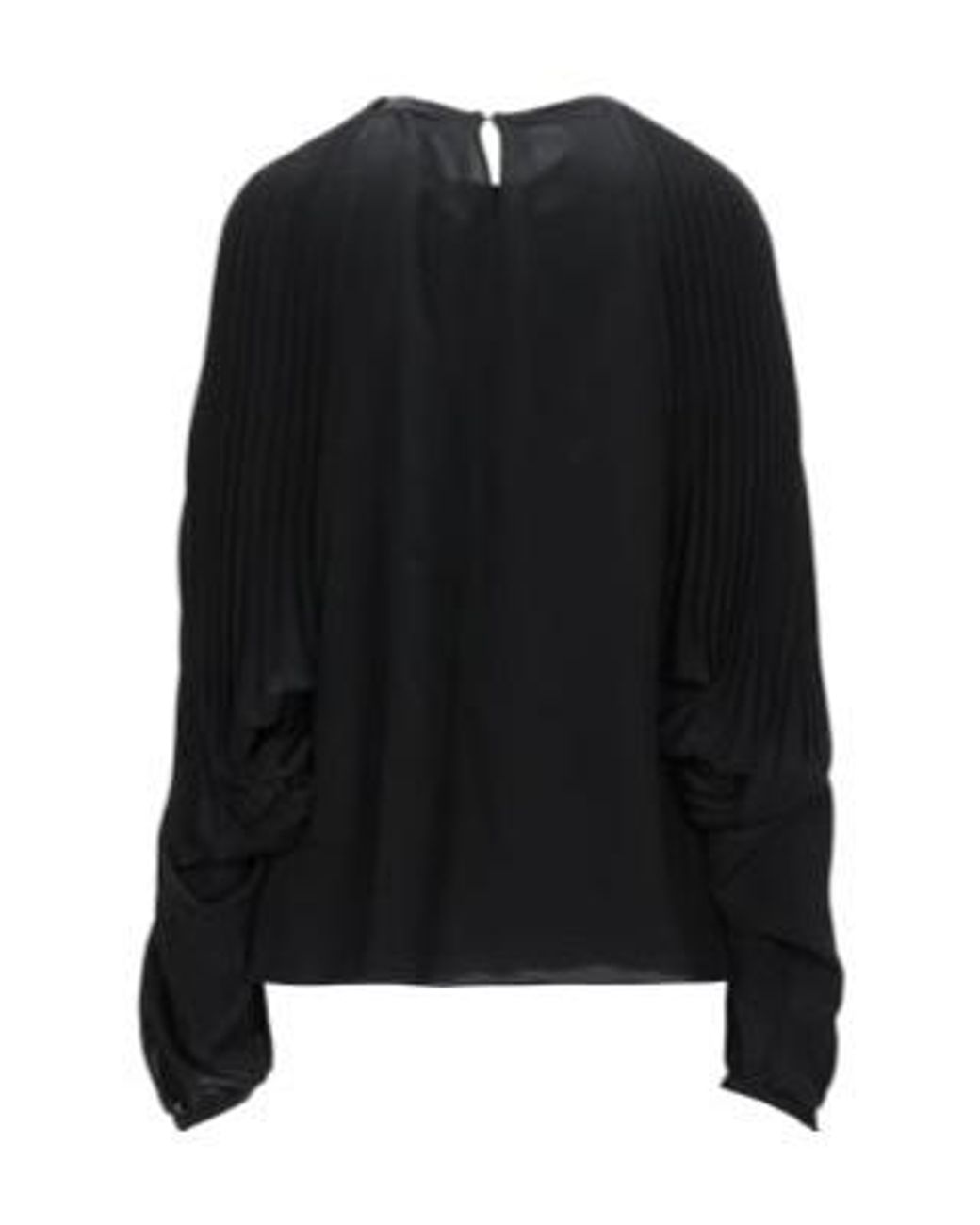 Saint Laurent Black Solid-Color Long-Sleeved Top