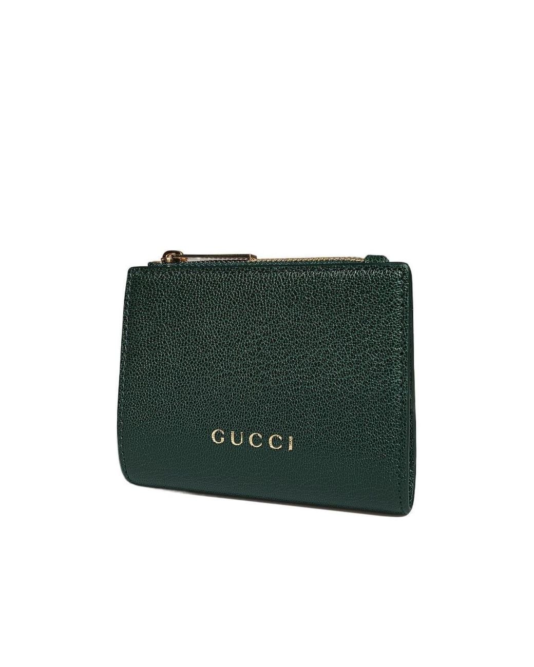 Gucci Green Small Lettering Wallet