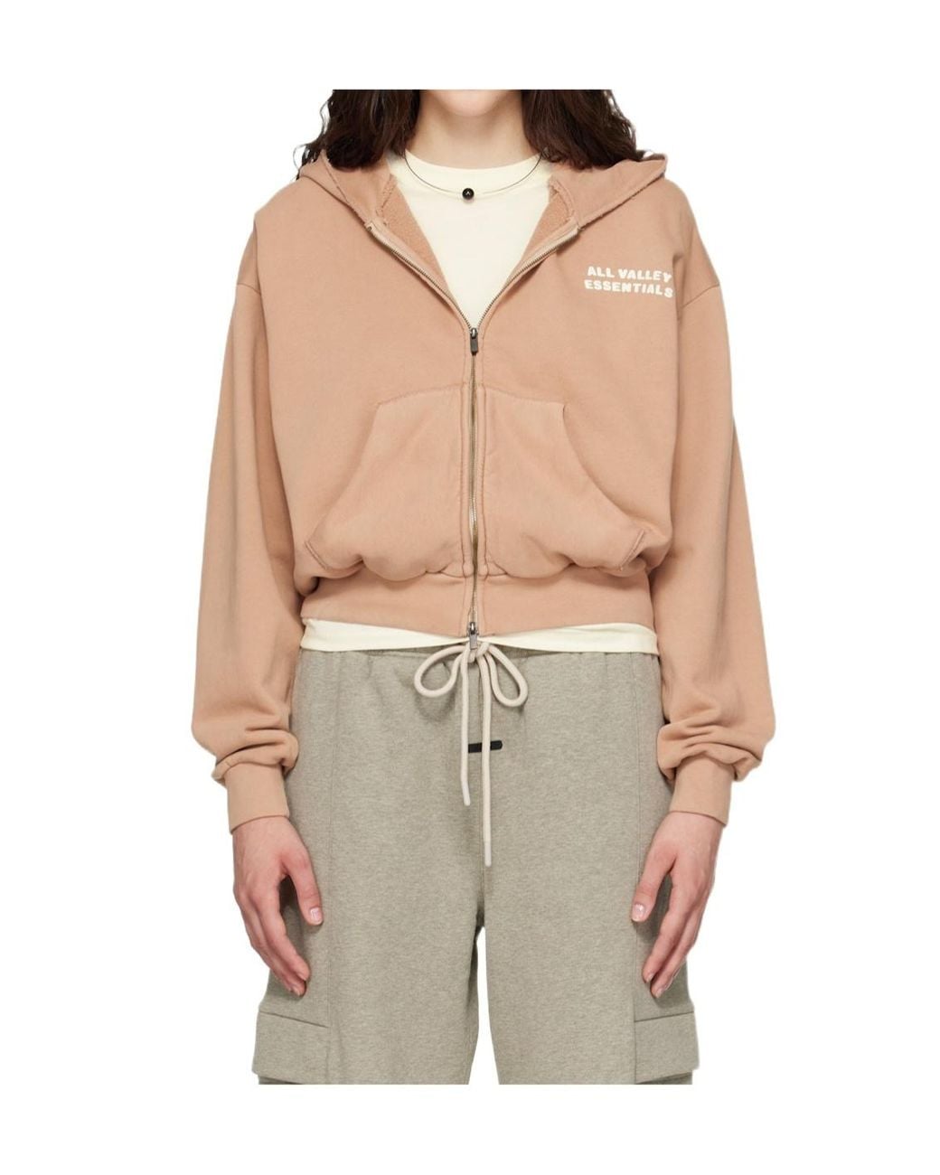 Fear Of God Natural Long-Sleeved Hoodie