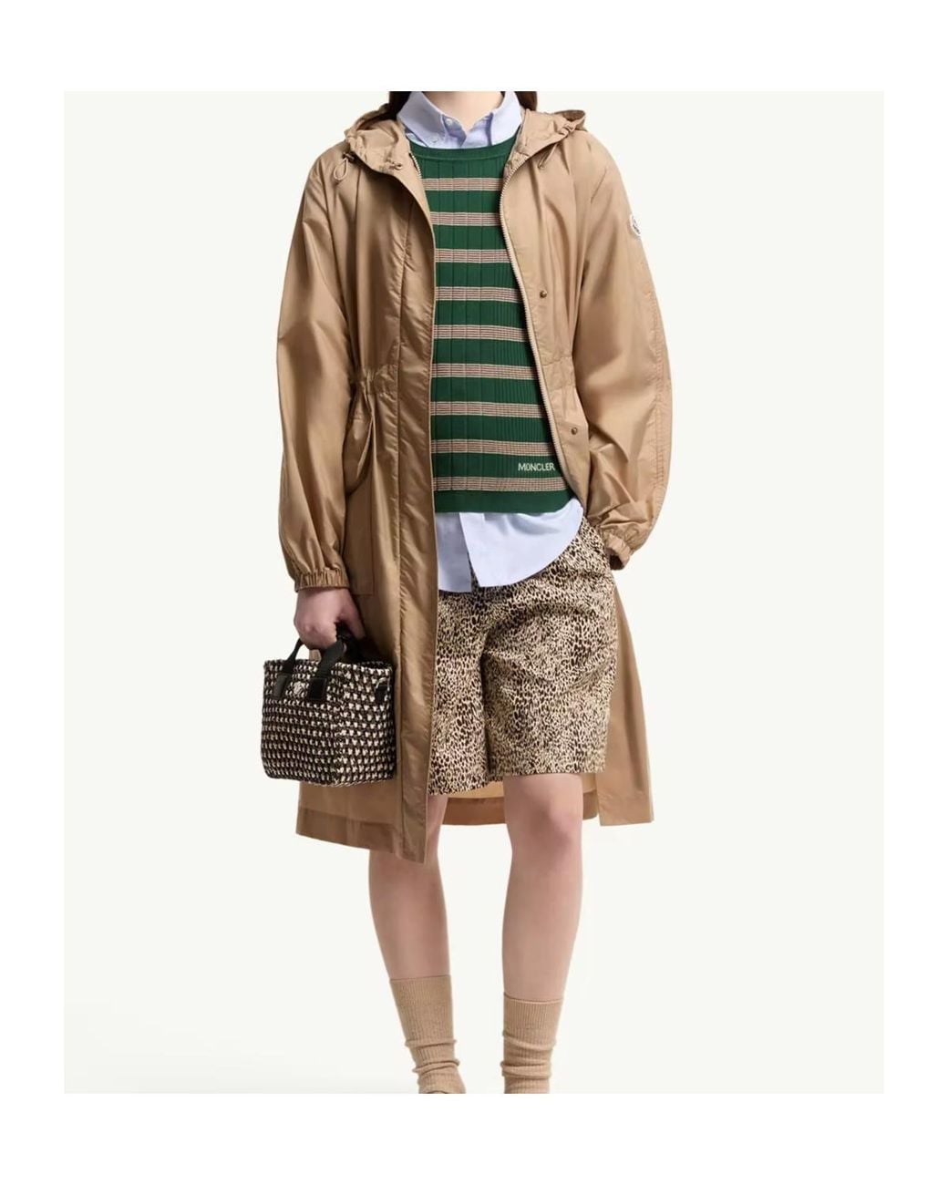 Moncler Natural Hiengos Hooded Coat