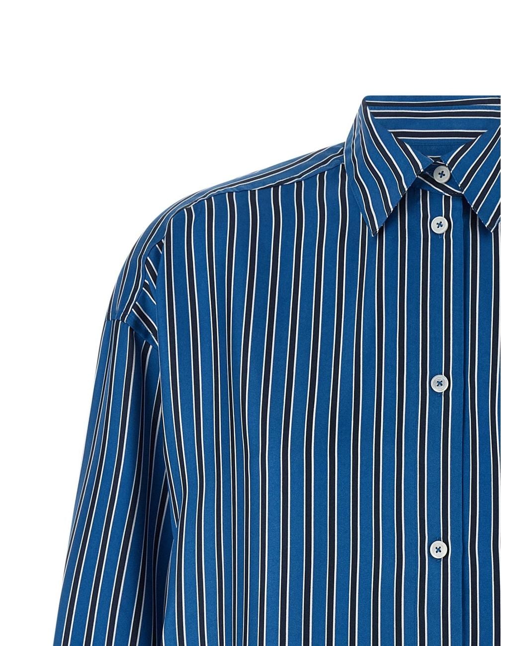Totême Blue Totême Oversized Striped Shirt