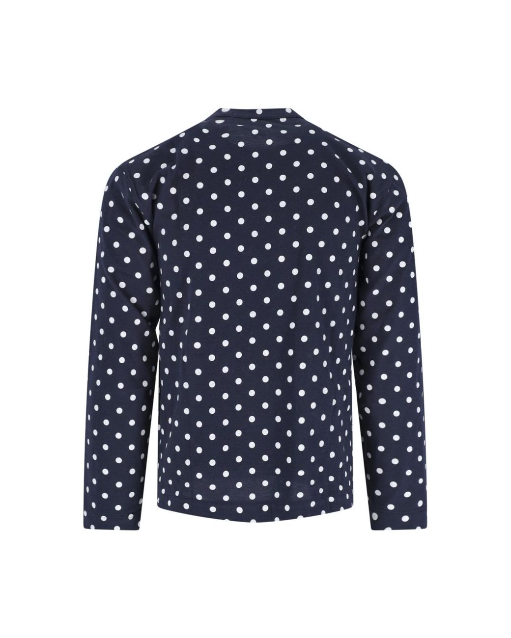 COMME DES GARÇONS PLAY Blue Polka-Dot Cotton T-Shirt