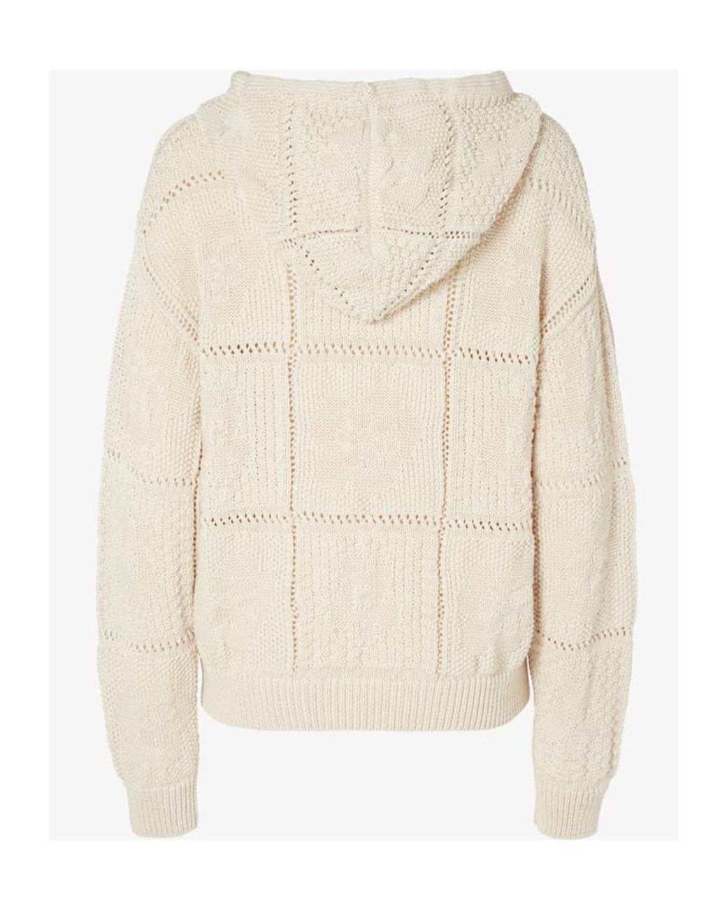 Fendi White Hooded Knitwear