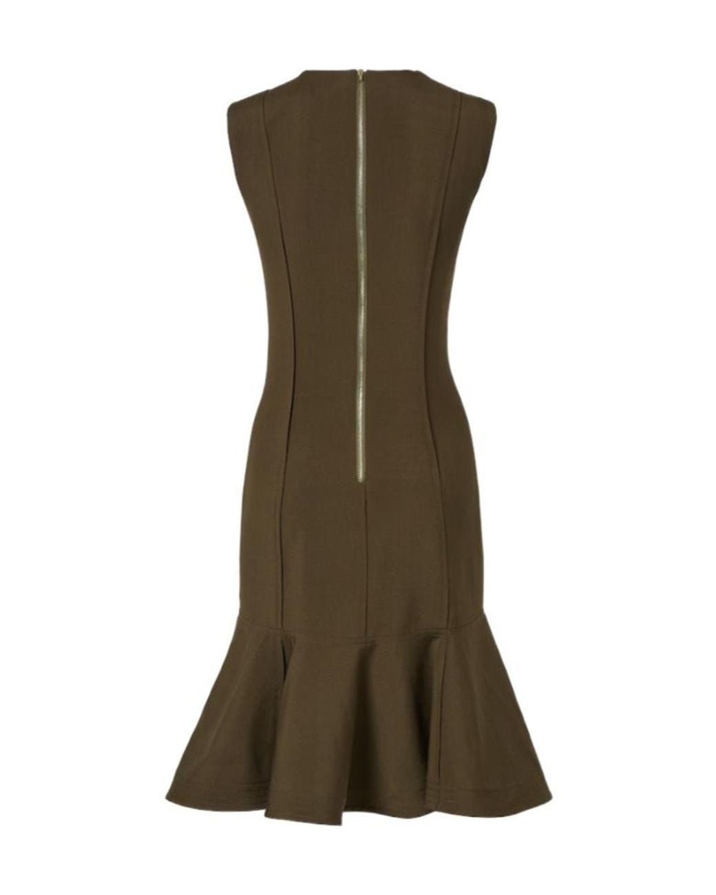 Fendi Green Flounce Panelled Maxi Dress