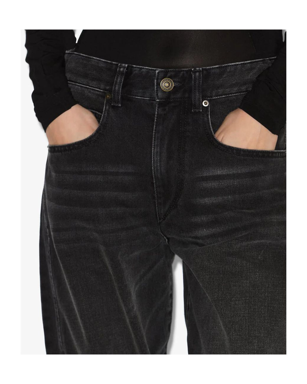 Isabel Marant Black Oriane Denim Barrel Jeans